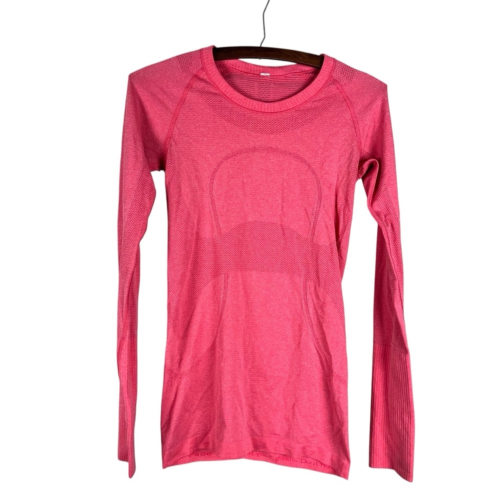 Lululemon Swiftly Tech Long Sleeve Crew Heathered SZ 4 - Picture 3 of 7